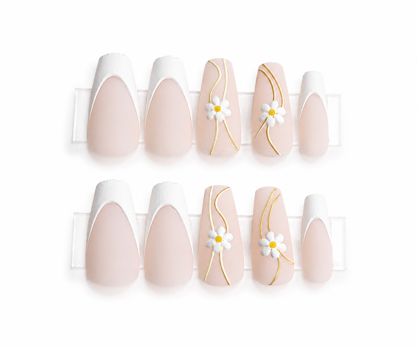 Matte Nude Daisy Vine French