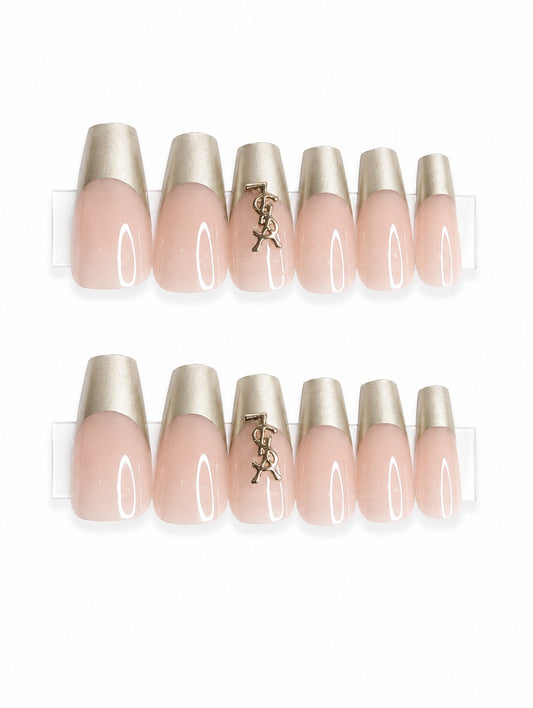 Nude Gold Charm French