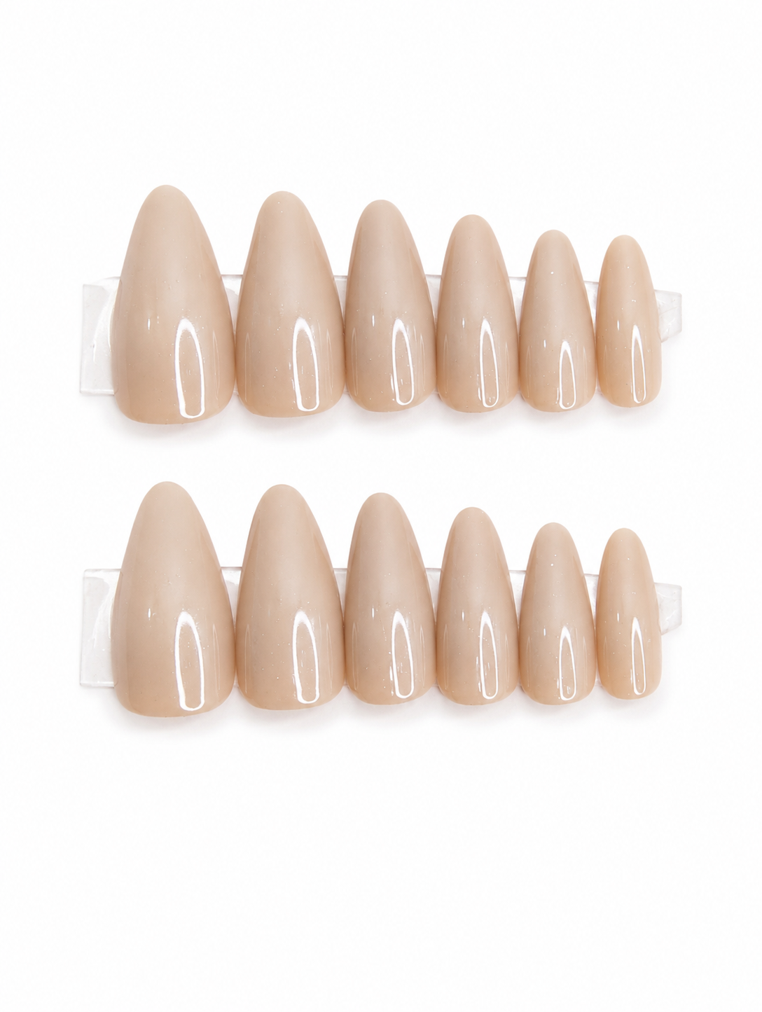 Caramel Tan Glossy Almond
