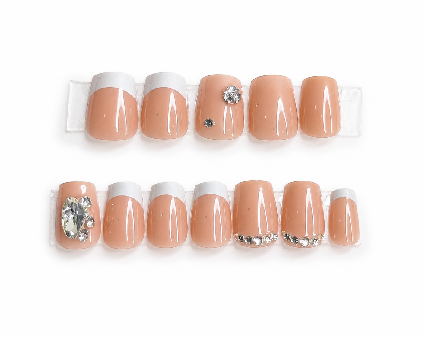 Peach French Crystal Rhinestone