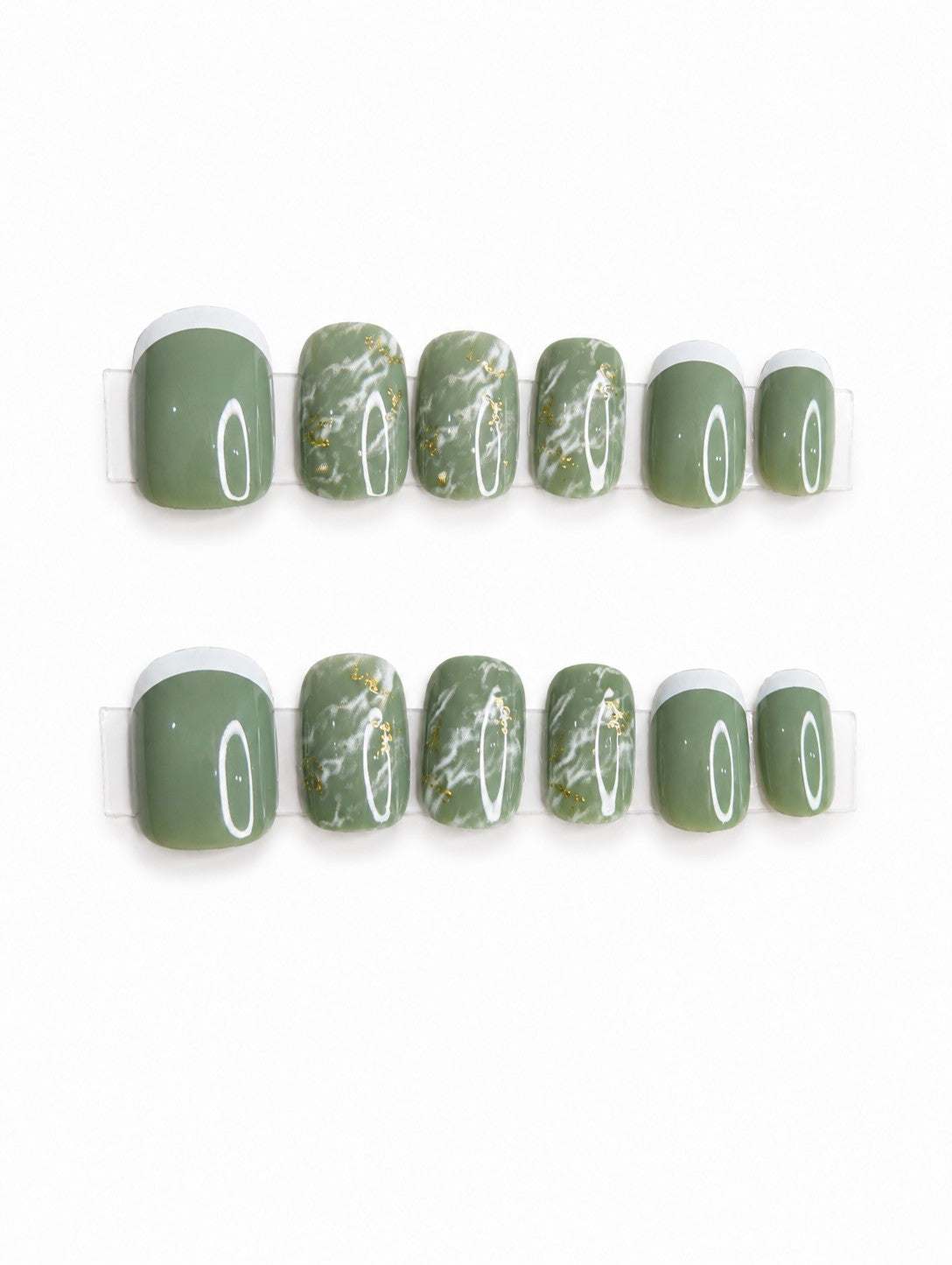 Sage Marble Gold Foil French