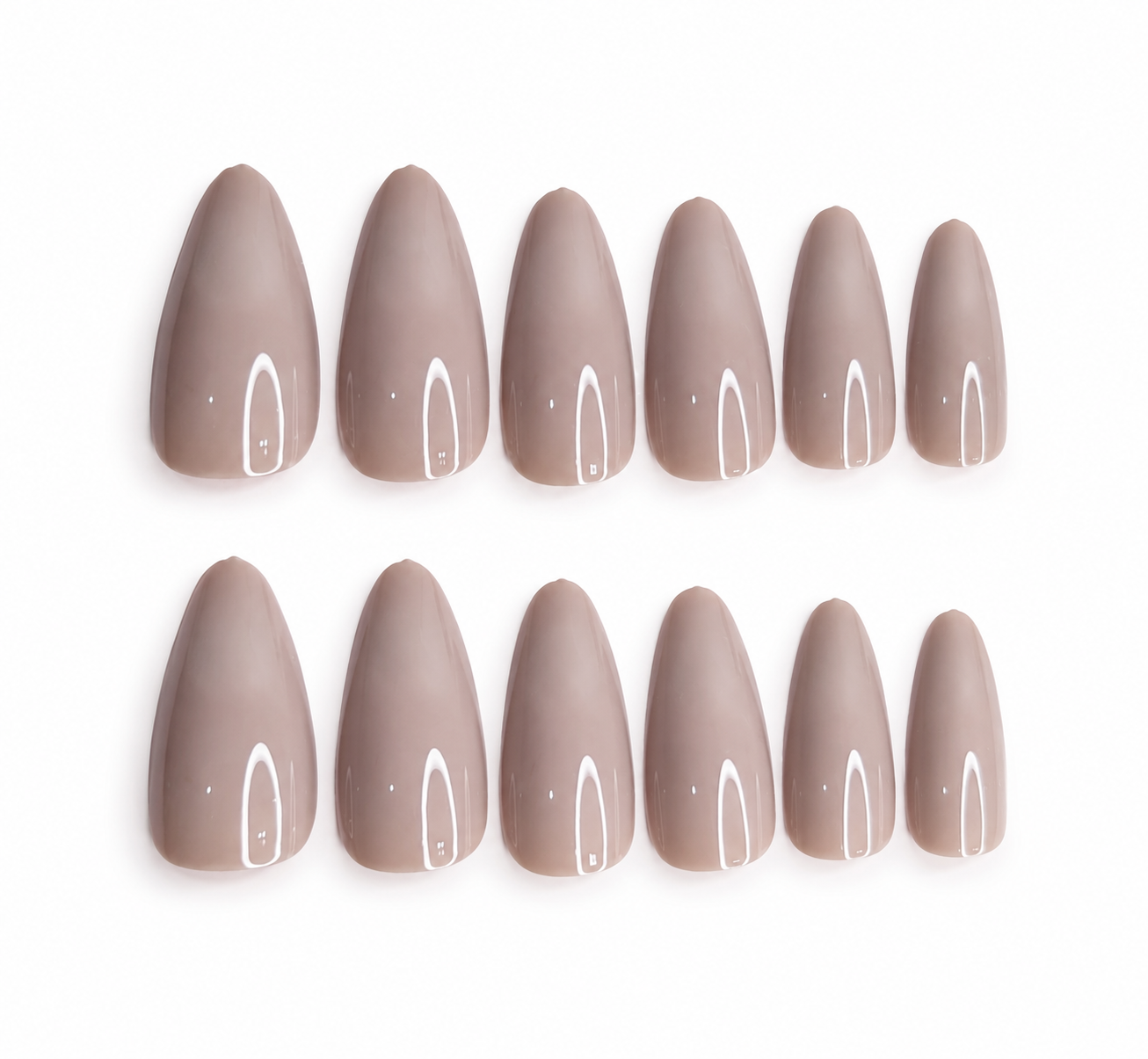Taupe Mocha Glossy Almond