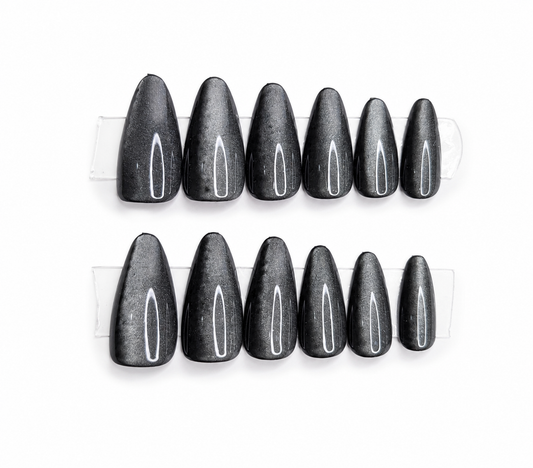 Black Silver Marble Shimmer