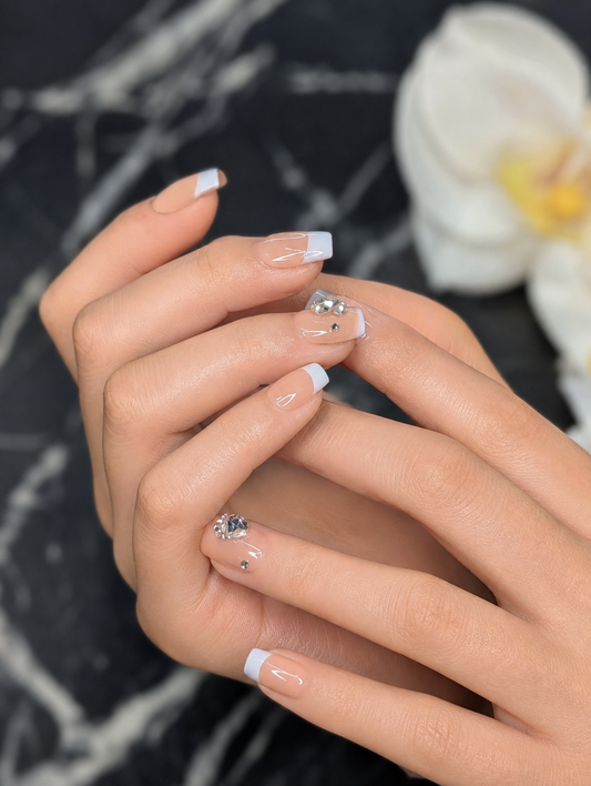 Peach French Crystal Rhinestone