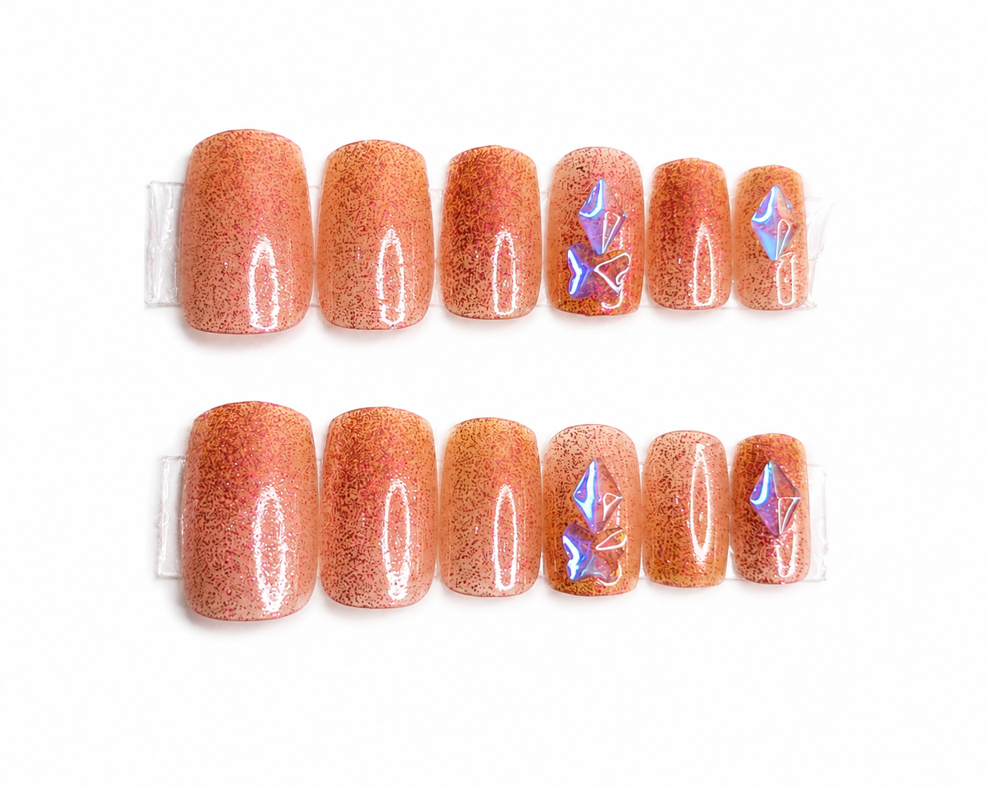Copper Glitter Crystal Accent