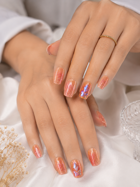Copper Glitter Crystal Accent
