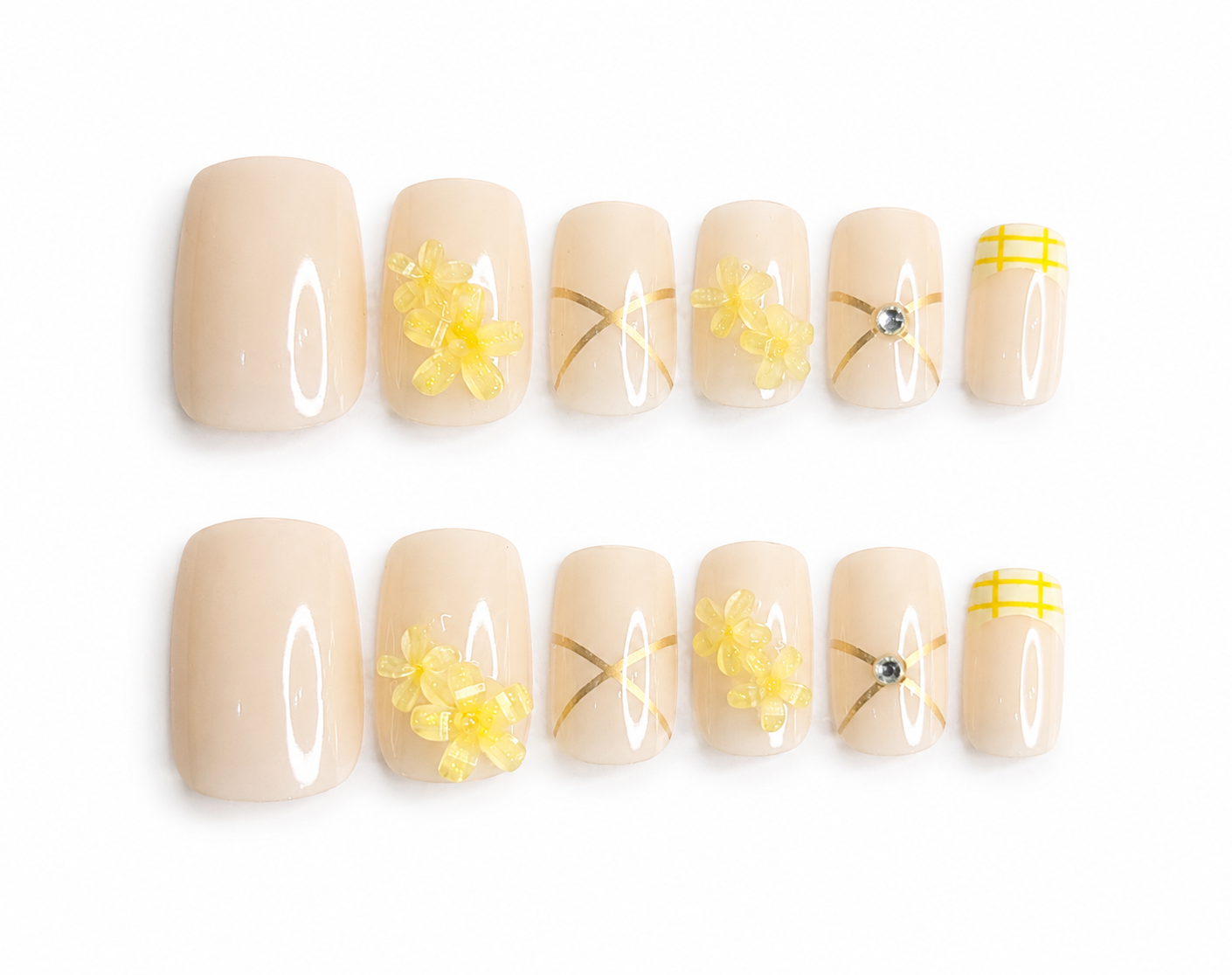 Nude Yellow Flower Charm