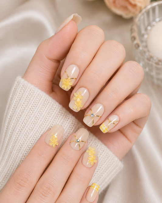 Nude Yellow Flower Charm