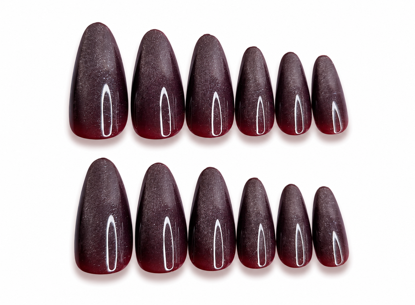 Dark Plum Shimmer Almond