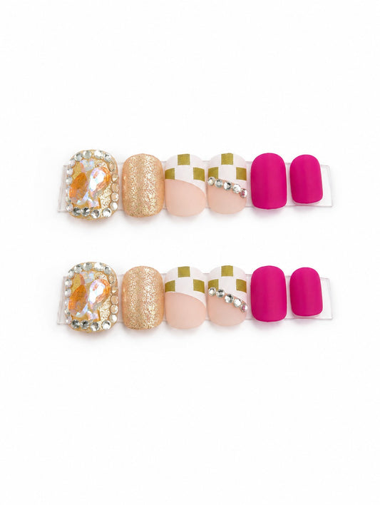 Jewel Gold Magenta Statement