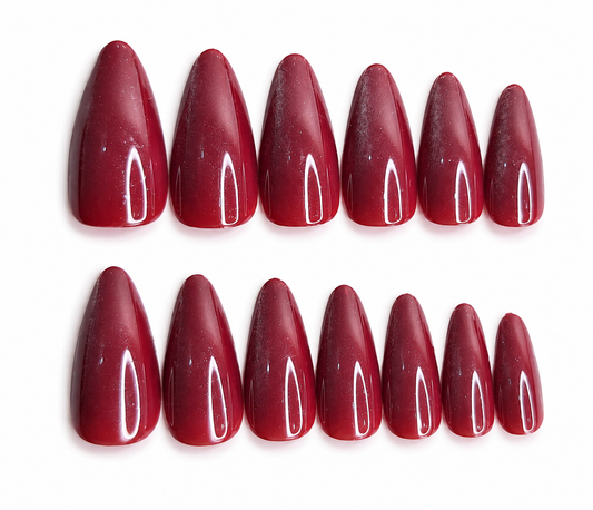 Deep Red Shimmer Almond