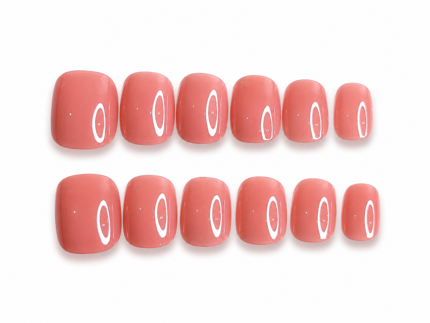 Coral Pink Glossy Square