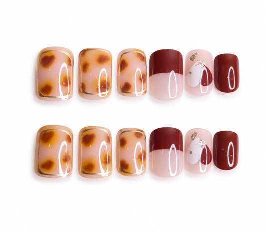 Tortoiseshell Maroon Block