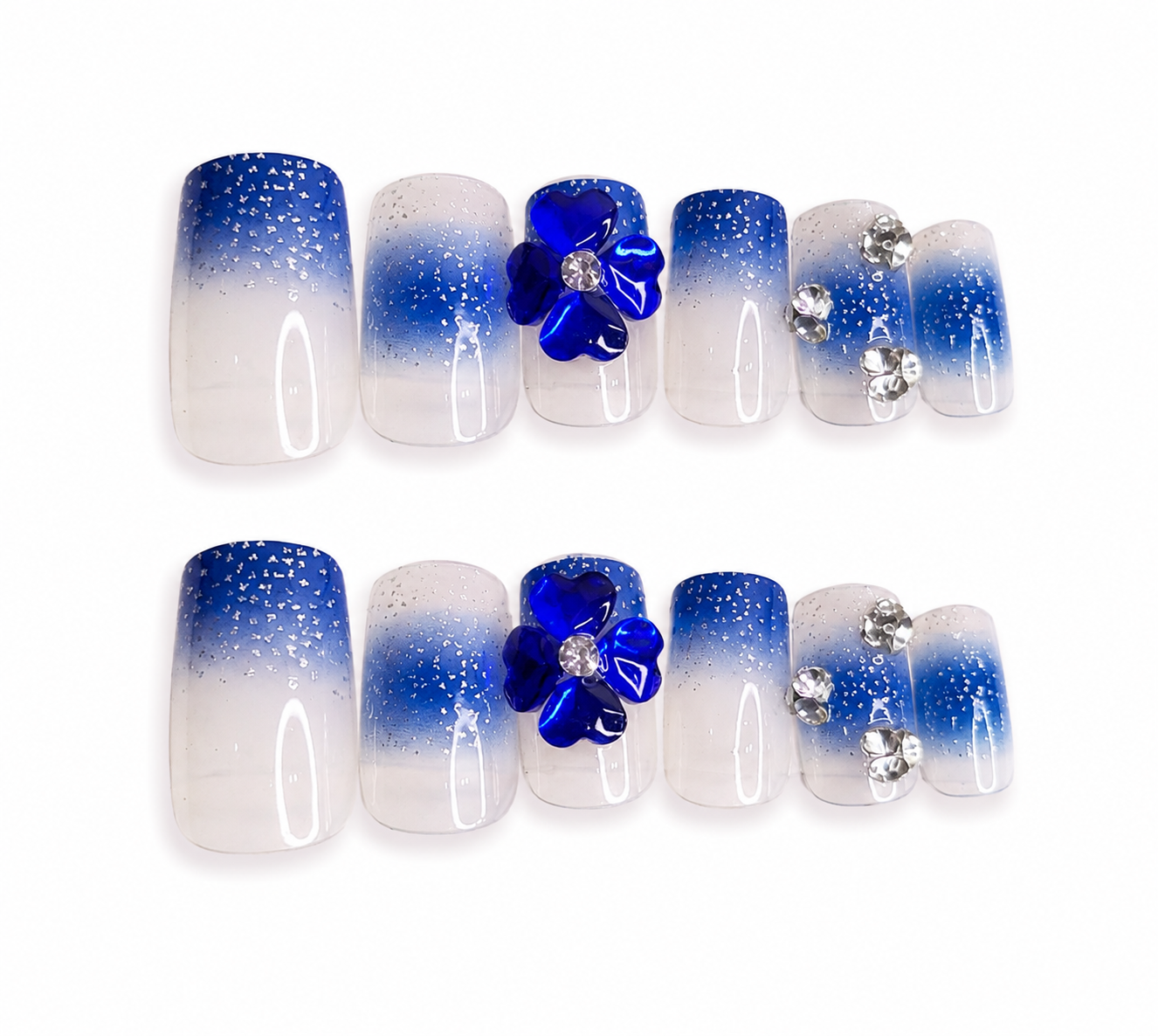 Blue Starry Flower Charm
