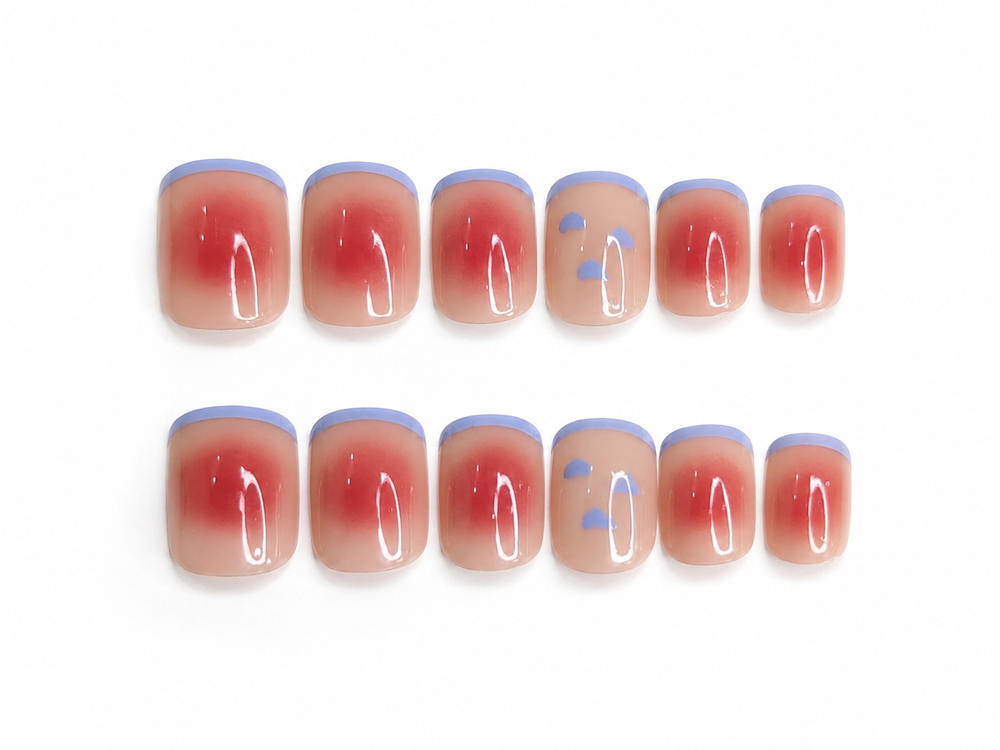 Coral French Ombre