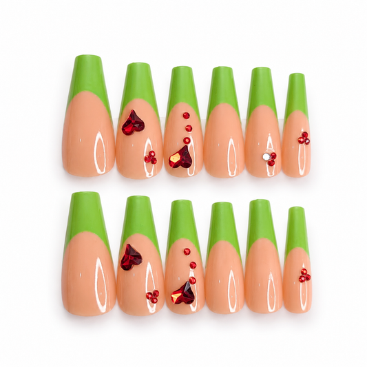 Green French Red Gem Coffin