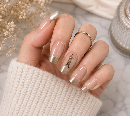 Nude Gold Charm French