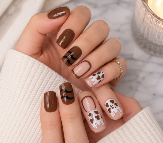 Chocolate Cow Print Drip