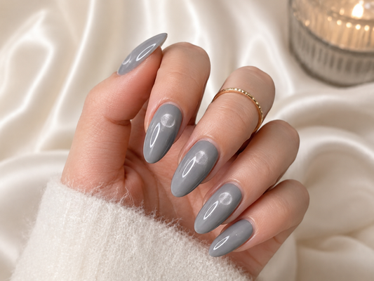 Grey Glossy Almond